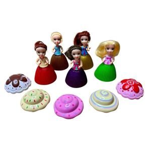 CUPCAKE SURPRISE Vintage 90s 3" Mini Scented Princess Dolls EMCO Bundle Of 5